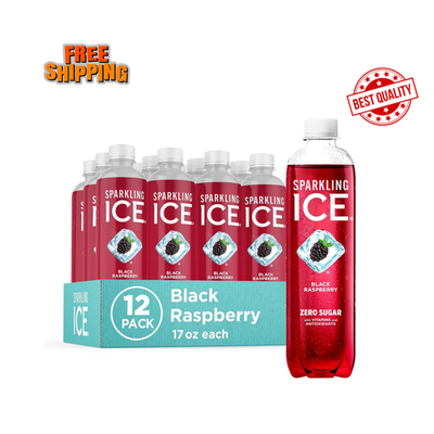 #ad Sparkling Ice Black Raspberry Sparkling Water Zero Sugar 17 fl oz 12 Pack $17.41