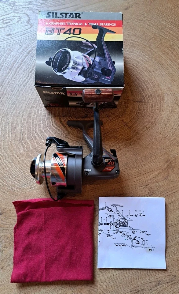 SILSTAR BT 40 Angelrolle inkl. OVP (1990 - 1992) BT40 SAMMLER / RAR Angeln Rolle - Bild 2 von 4