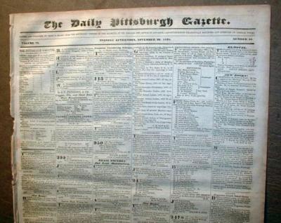 Large wholesale lot of 100 original US newspapers dated between 1820 & 1889