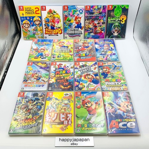 Nintendo Switch Video Game Super Mario Series 17 Type Choice Japan Tested w/Case - 第 1/40 張圖片
