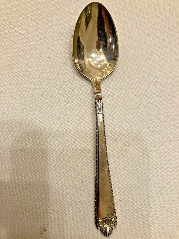 10 cucharas de té de abedul de plata esterlina lisa de Jorge II Foto 2 de 4