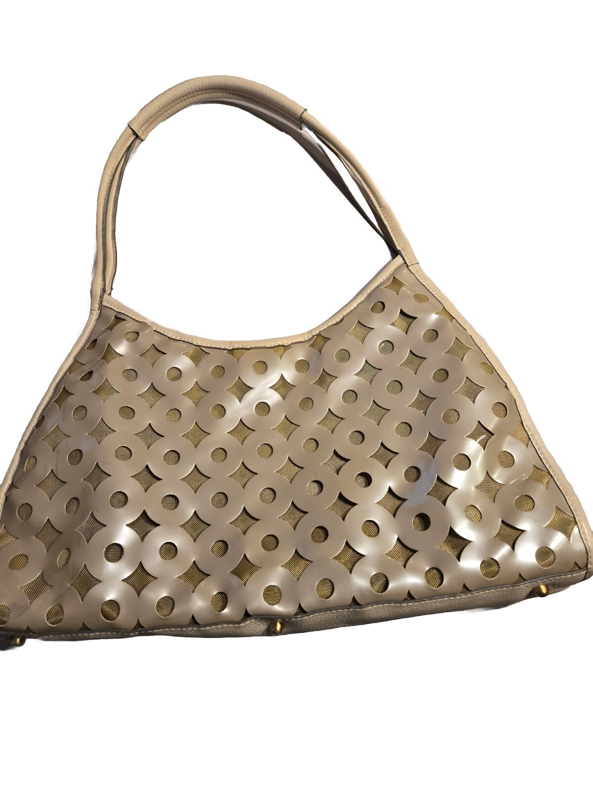 ERIC JAVITS Circle Cutouts Pattern Laser Cut Hand… - image 1