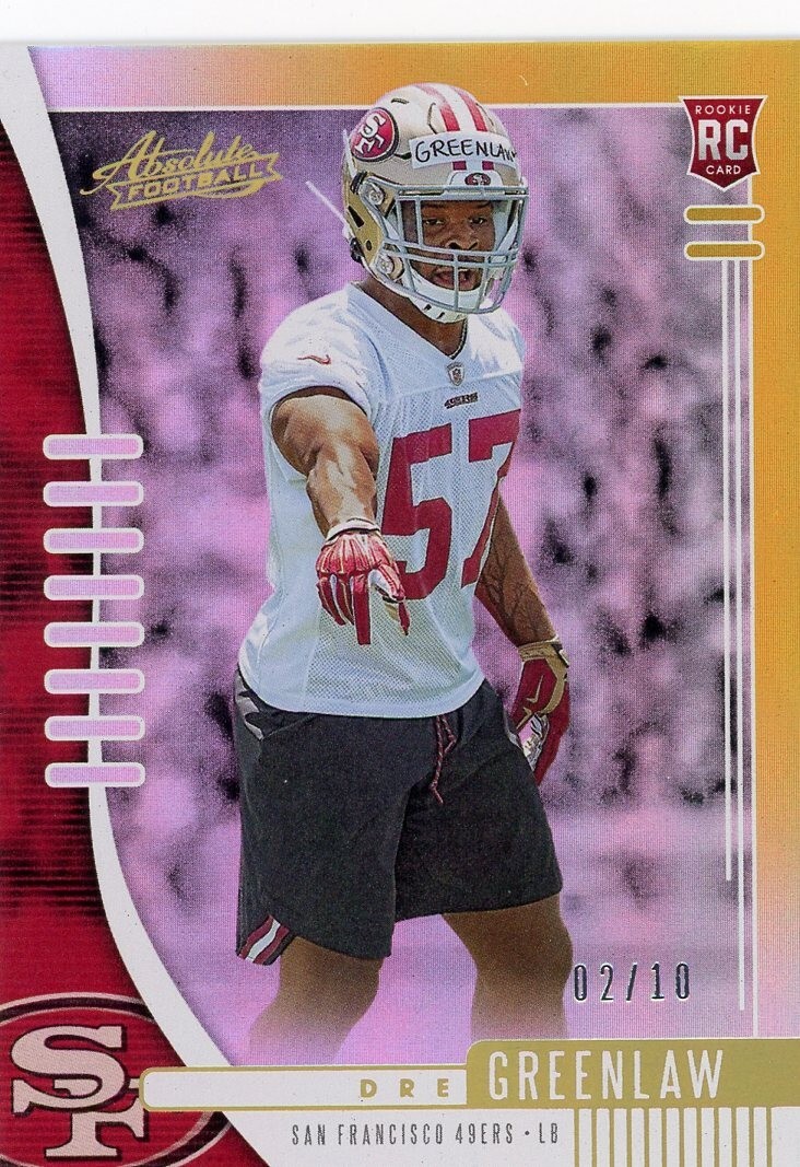 Dre Greenlaw Panini Absolute #186 Spectrum Gold