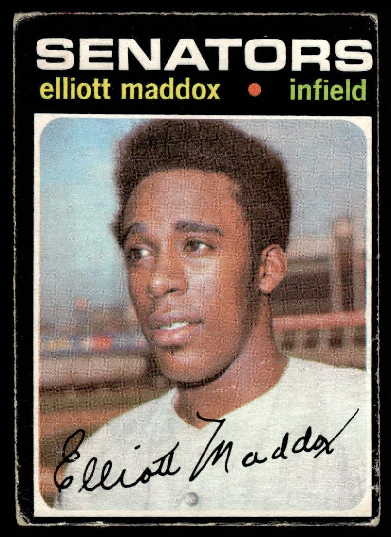 1971 O-Pee-Chee Elliott Maddox Rookie Washington Senators #11 R63