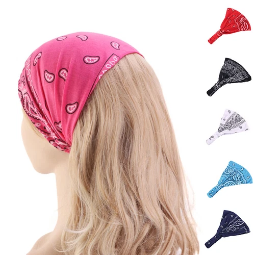 Boho-Stirnband Haar-Kopfschmuck Breites Dehnbares Stirnband Sport- ≌