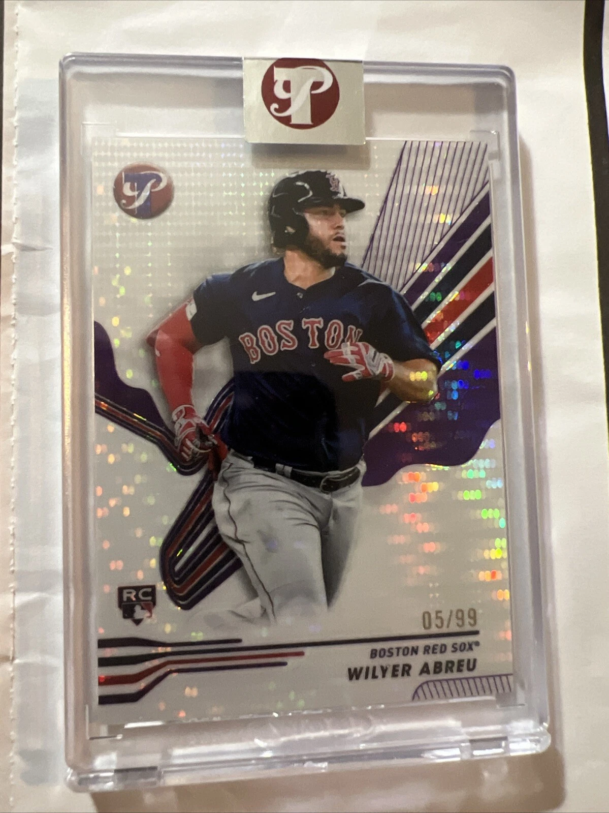 2024 Topps Pristine Baseball Wilyer Abreu #95 RC Purple Refractor /99 Red Sox