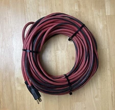 cETlus 100' Electrical Power Cable Extension Red/black 3 Prong 12 AWG 300V