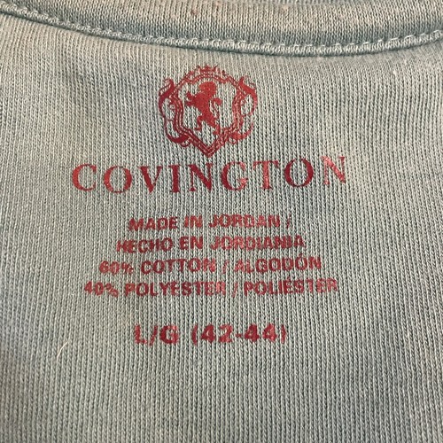 COVINGTON LARGE (42-44) Blue/ White STRIPE SHORT SLEEVE COLLARED KNIT POLO SHIRT - Picture 3 of 5