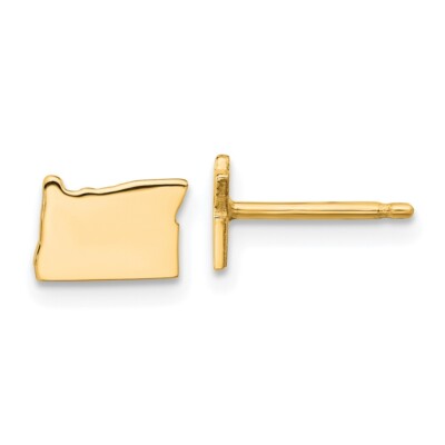 Ohrringe 6,63 mm 14 Karat Gelbgold Oregon State