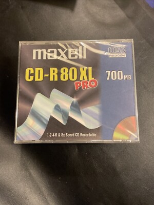 Maxwell Recordable Disc CDs 700 MB Lot Of 5 CD-R 80 XL New Sealed Pro
