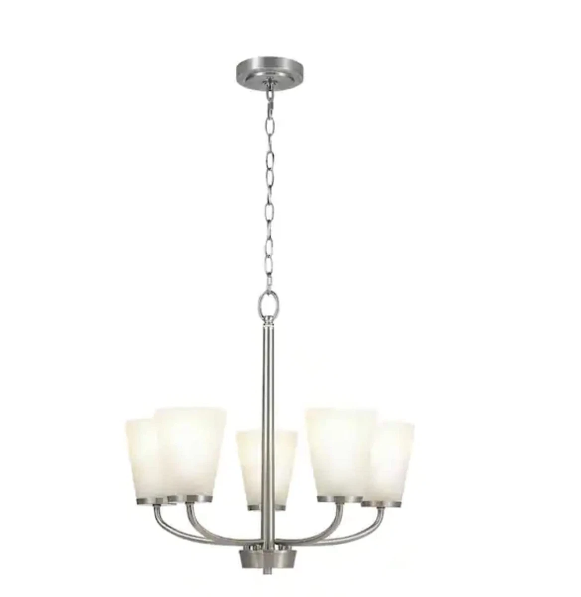 Home Decorators 5 Light Brushed Nickel Chandelier 21095 000