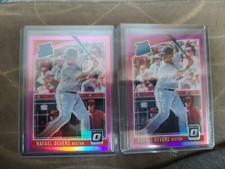 2018 Panini Optic 1 Pink 1 Purple Prizm Rafael Devers 35 Red Sox