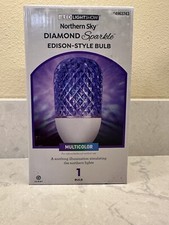 Gemmy LED Northern Sky Diamond Sparkle Christmas Multicolor Edison Bulb New