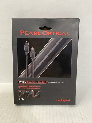 AudioQuest Pearl Toslink Optical Cable 8FT Full Size Plug Brand New