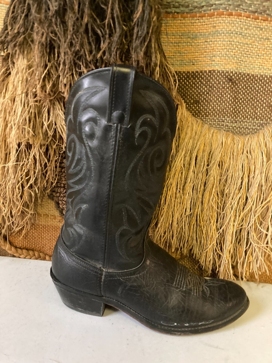 Laredo Boots 1820 Black Leather Western Men display picture 3
