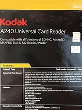 Kodak A240 Universal 40 In 1 Card Reader USB 2.0 Mac OS & PC Compatible