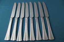 8 Dinner Knives Solid Reed & Barton BROOKSHIRE Stainless China Ridges 9 5/8"