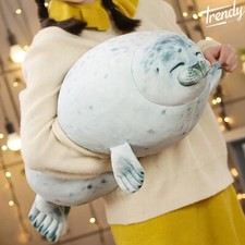 Chubby Seal Stuffed Plush Pillow Animal Toy Plushie Sea Lion Blob Large 60cm