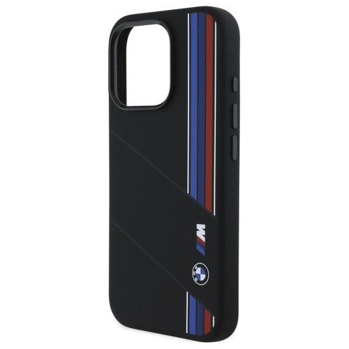 BMW iPhone 16 Pro Hülle Case Cover MagSafe Cut Tricolor Lines M Silicone - Bild 6 von 8