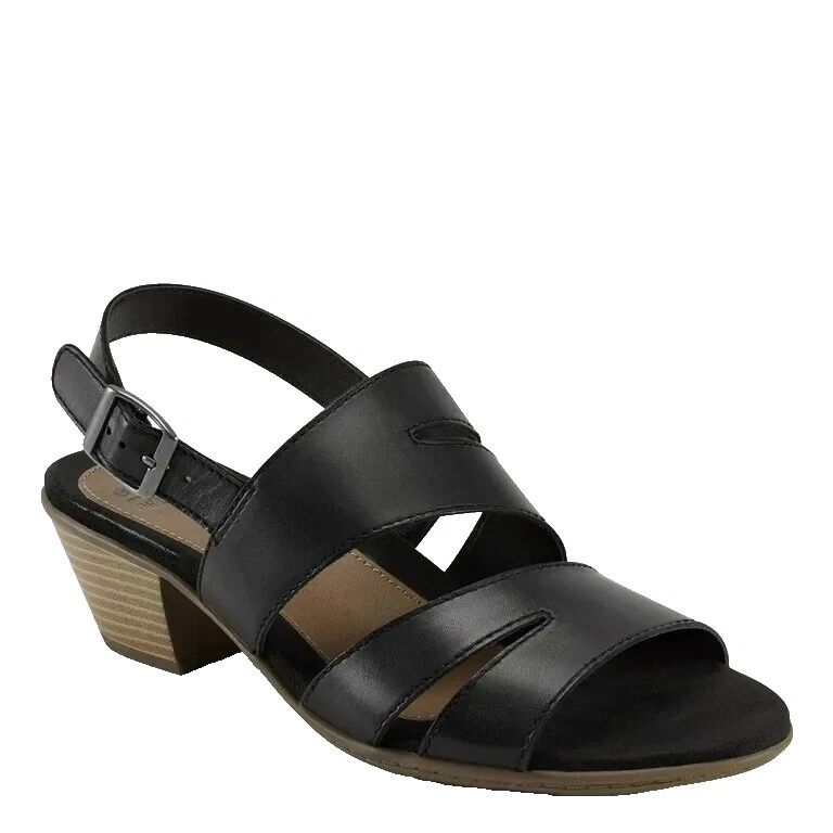 Earth Black Sandals for Women
