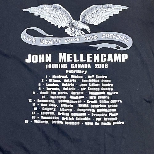 John Mellencamp Freedom’s Road 2008 Tour Canada Concert Shirt Band T - Bild 7 von 9