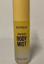 NEW Nutrius Coco Bliss Body Mist 4 fl oz Spray Paraben/Phthalate Free Tropical