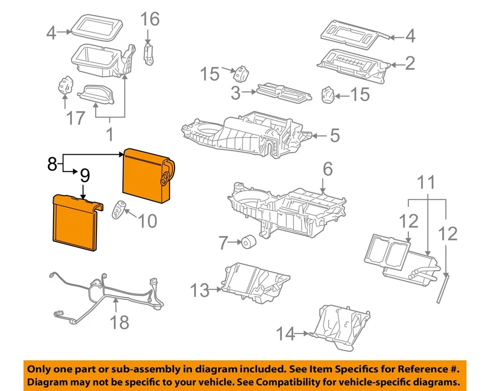 Used A/C Evaporator Core fits: 2007 Chevrolet Monte carlo Grade A - Image 3 of 4