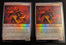 x2 MTG - Clockwork Percussionist FOIL- Duskmourn: House of Horror - Pack Fresh!!