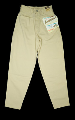 Edwin Louisiana Damen Jeans Hose Karotte 80er 90er legendär 34 W26 L28 beige NEU