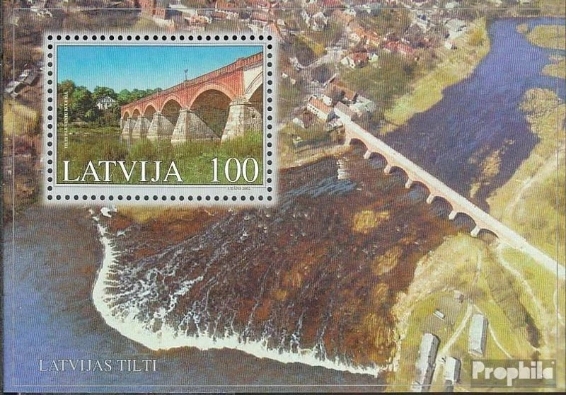 Letonia Bloque 16 (completa edición) nuevo con goma original 2002 puentes - Imagen 1 de 1