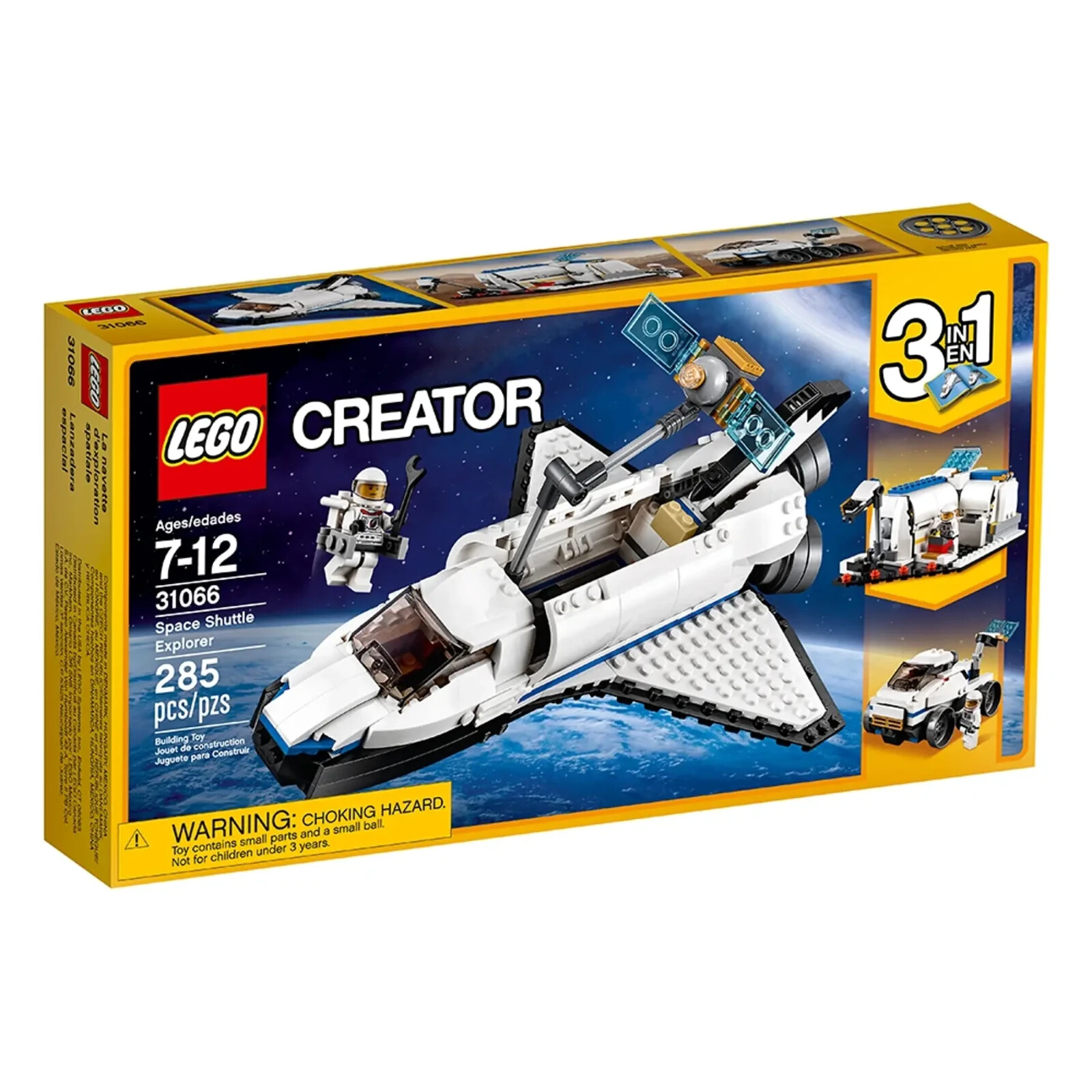 LEGO Creator (3 IN 1):  Space Shuttle Explorer (31066) - Ages 7-12; 285 pcs