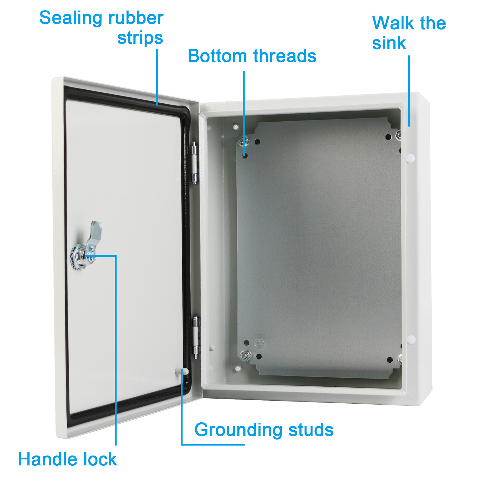 16''x12''x6'' Metal Electrical Enclosure IP66 Wall Mount Junction Box