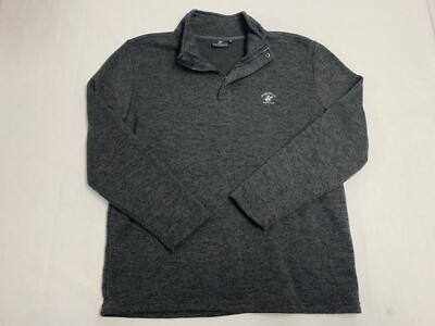 Beverly Hills Polo Club Men's 1/4 Zip Pullover Sweater XL Gray EUC