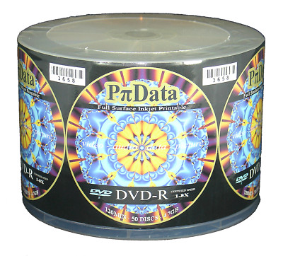 100 (2x50) Grade A - Rohlinge DVD-R PiDATA Inkjet Printable Disc 8x 4,7GB RiTEK G05
