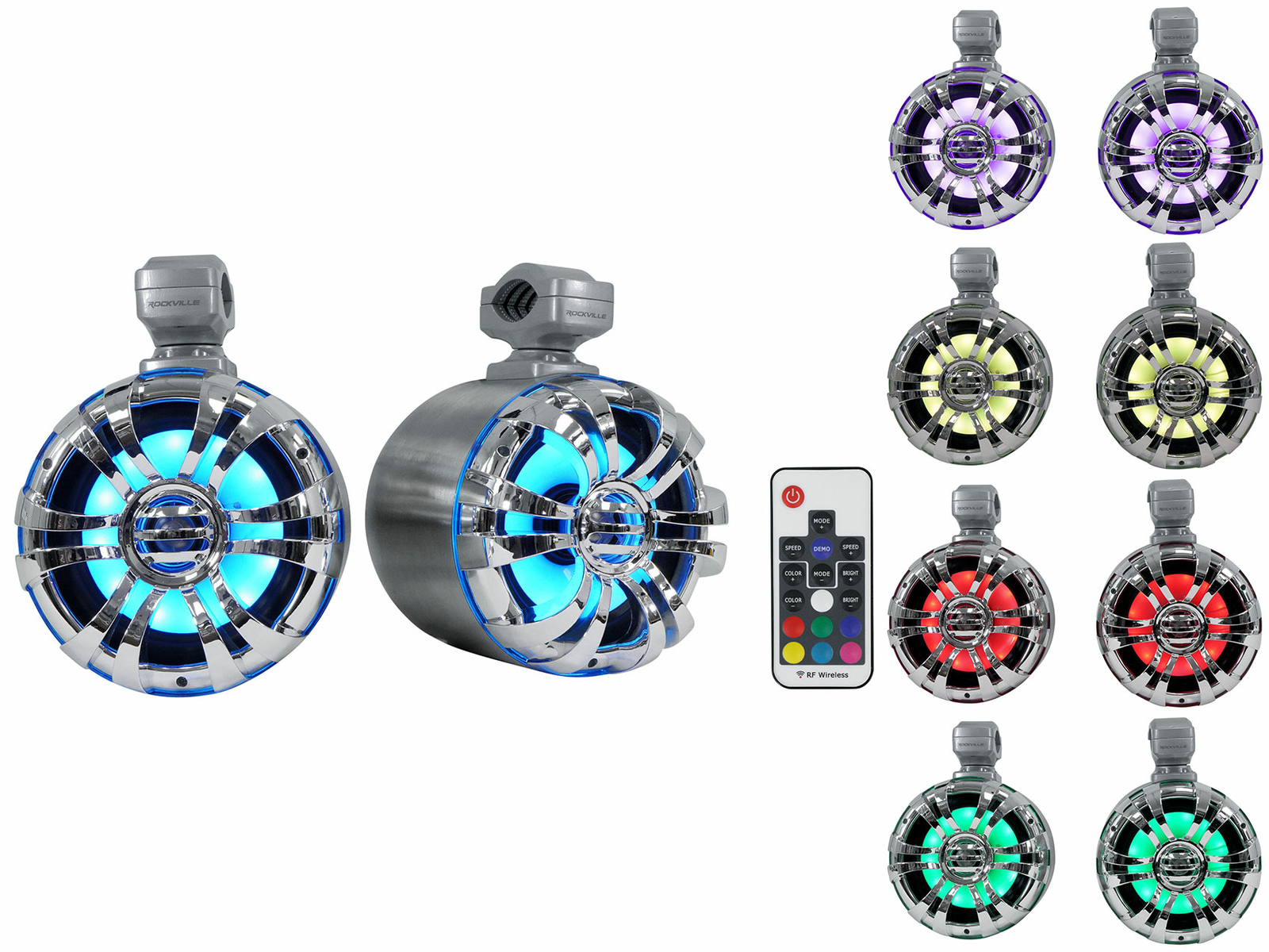 2 Rockville WB65KLED 65 светодиодных динамиков с поворотной башней мощностью 600 Вт для RZRATVUTVтележки