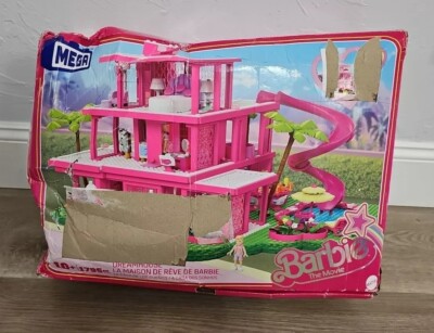 Open Box Mega Mattel Barbie The Movie Dreamhouse Building Block