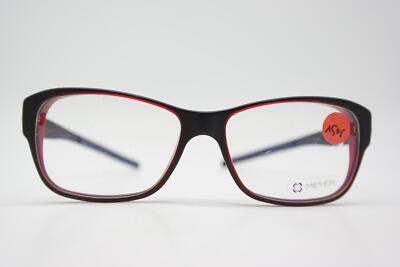 Meyer Eyewear TITANIUM Black Red Bronze Oval Glasses Frame New