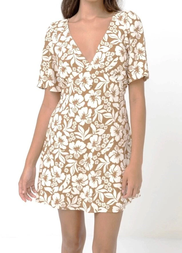 knee length dresses for ladies Classic Shirt Dress Oat – Rhythm US main image 1