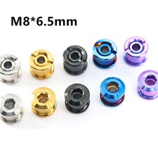 6.5mm New Titanium Crankset Chainring Bolts Nuts M8 Road Bike MTB 5pairs 