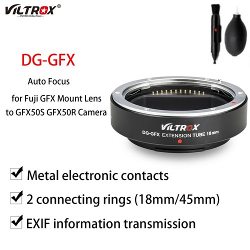 VILTROX DG-GFX 18mm Metal Auto Focus Macro Extension Tube Ring