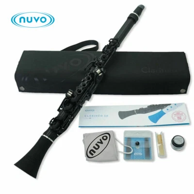 Nuvo Clarinéo Key of C Student Clarinet Black with Case, Cloth, Reeds N120CLBK