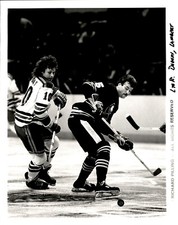 CGE11 Original Richard Pilling Photo 1981 RANGERS RON DUGUAY SABRES YVON LAMBERT