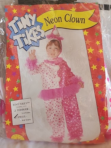 Rubies Tiny Tikes Neon Clown Size Toddler 4-6 - Picture 2 of 4