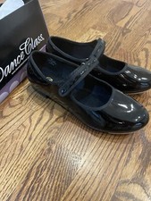 Patent Easy Strap slip on Tap Shoes for Girls and Boys