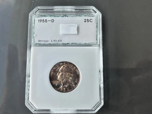 1955 Washington Quarter  Toned   Superb BU OGH