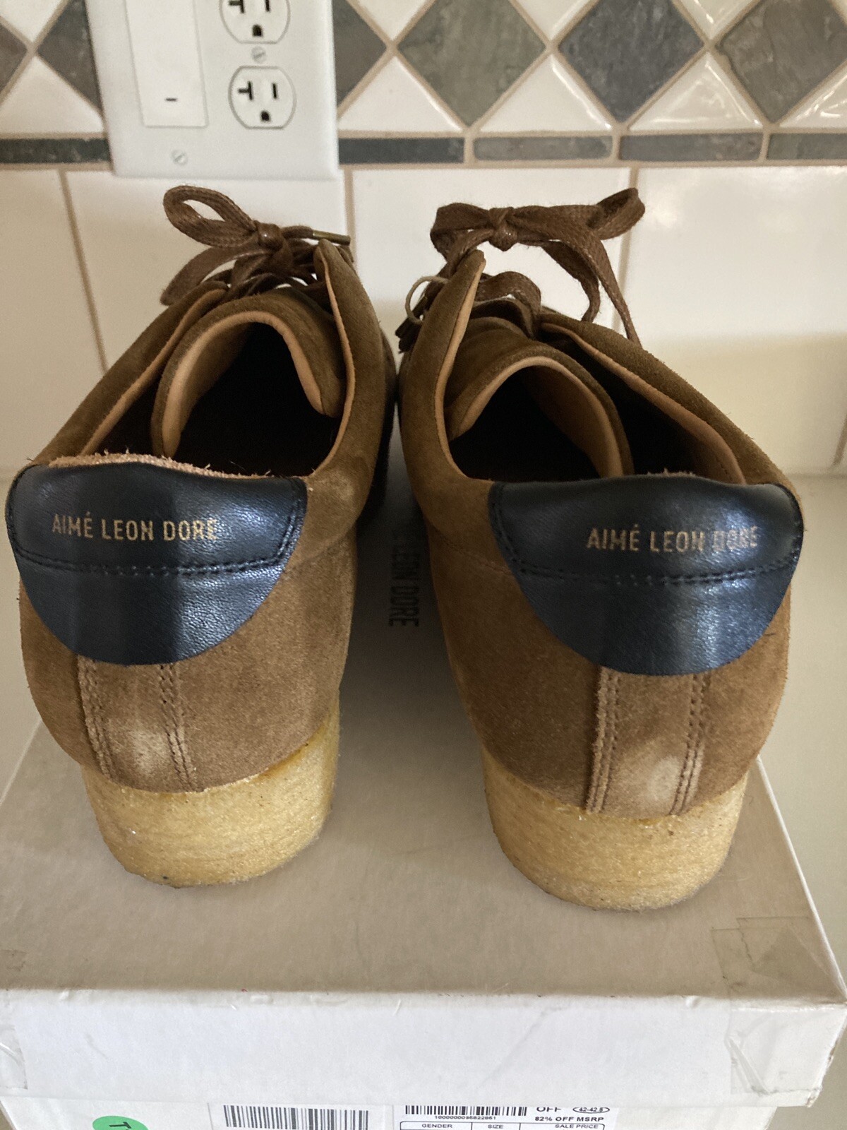 SAOLA Scarpe Wallabe nuove con scatola Aime Leon Dore cachi Q27 taglia 9 42