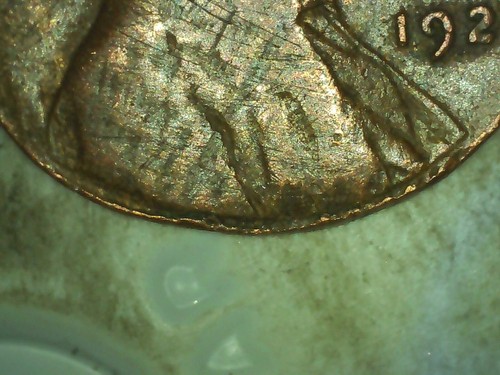 1927 wheat penny struck on ''' wrong smaller planchet 2.5 grams dime size '''' - 第 6/12 張圖片