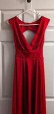 Bright Red Full Length Ball Gown Women's Size 4
