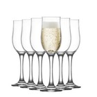 LAV 6x Nevakar Champagne Flutes Vintage Prosecco Sparkling Wine Glasses 195ml