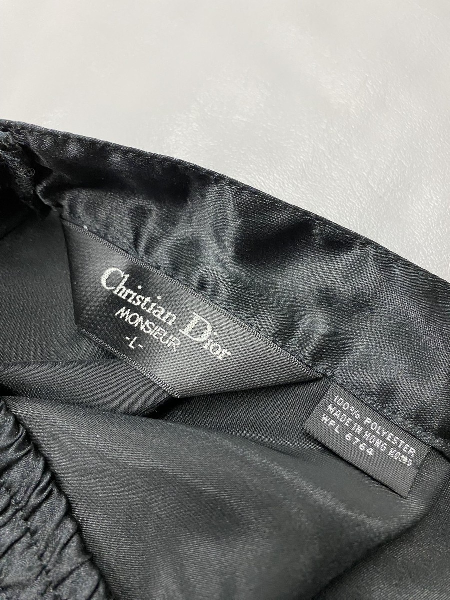 Christian Dior Boxer Shorts Underwear Mens Large Black Satin